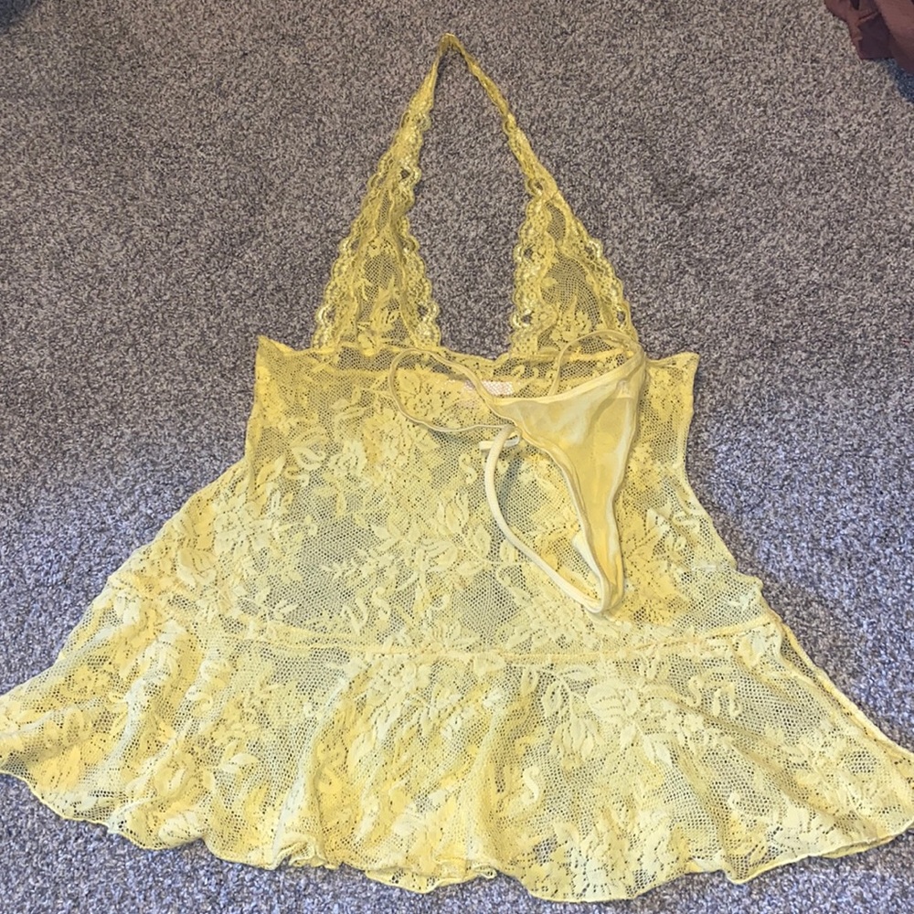Victoria’s Secret Yellow Babydoll lingerie